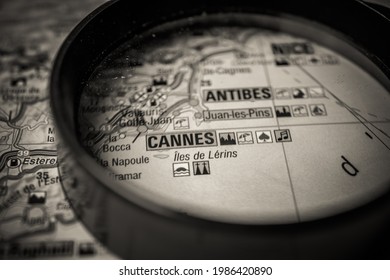 Cannes on the Europe map - Shutterstock ID 1986420890