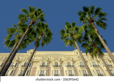 CANNES,FRANCE - OCTOBER 23 2015 : The Luxury Carlton Hotel, Where Celebrities Are Welcomed During The Film Festival