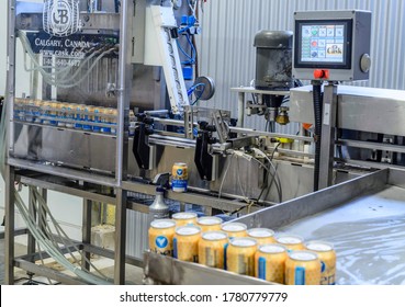 Canning Another Brand Of Beer At Pedernales Brewing Company, Fredericksburg, Texas, USA, April 15, 2015