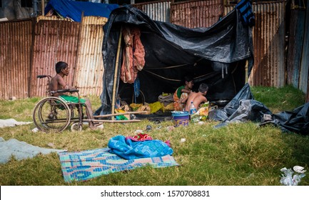 Canning ,India,11/25/2019, A Daily Lifestyle Of A Poor Needy Family At Noon.