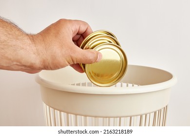 Canning Lids Are Discarded For Disposal And Recycling.