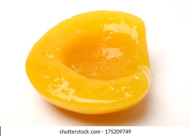 Canning Peaches Isolated On A White Background 