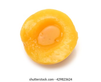 Canning Peaches Isolated On A White Background