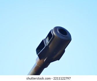 Cannon Barrel With A Blue Sky In Background