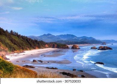 Cannon Beach overlook from Ecola State park at sunset, Oregon coast, Oregon State, USA. - Powered by Shutterstock