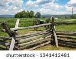 Cannon behind split rail fence - Antietam National Battlefield - Sharpsburg MD