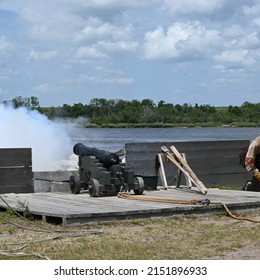 Cannon Firing At Fort Jackson