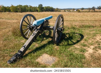 Cannon at the Gettysburg National Military Park, American Civil War Battlefield, in Gettysburg, Pennsylvania, USA