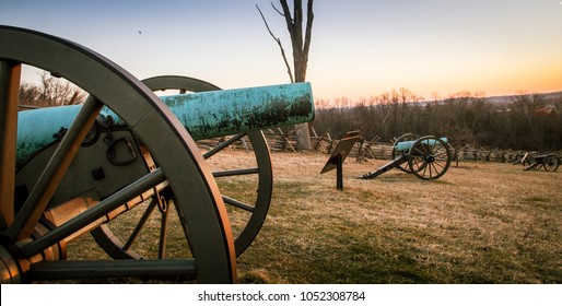 Cannon At Gettysburg At Sunrise