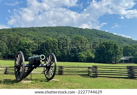 Cannon with Kennesaw Mountain in the background, Georgia