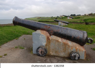 Cannon Off The Coast Of Wicklow Town, Ireland