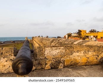 Cannon on the Walled City of Cartagena, Colombia - Powered by Shutterstock