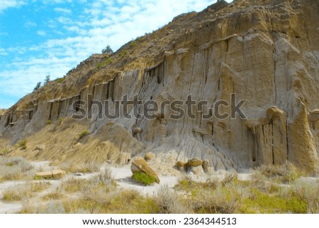 Cannonball concretions badlands formation, Theodore Roosevelt National Park North Unit, North Dakota