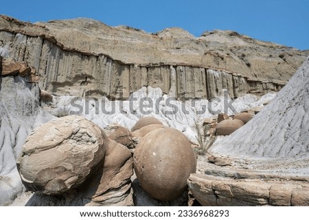 Cannonball Concretions at Theodore Roosevelt National Park in North Dakota.