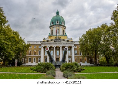 Cannons at the entrance of the Imperial War Museum in London, England