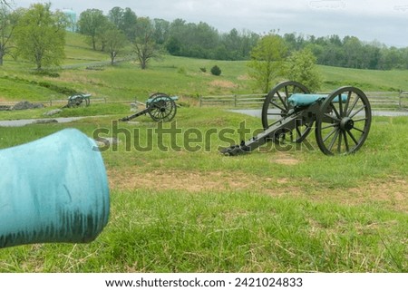 Cannons at Gettysburg National Battlefield in Pennsylvania.