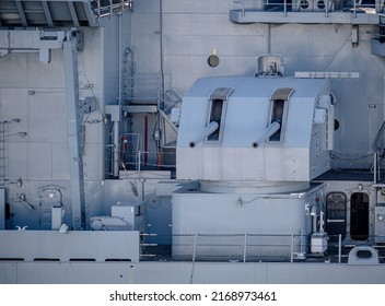 Cannons On An Old Battleship