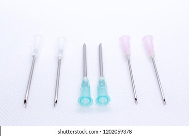 Cannula. Isolated On White Of Medical Needle. Macro Shot 