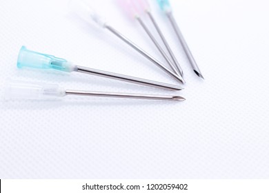 Cannula. Isolated On White Of Medical Needle. Macro Shot 