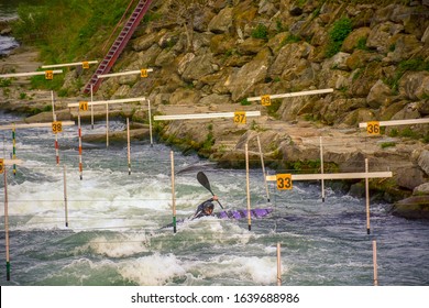 Canoe On The Dora Baltea Ivrea Italy