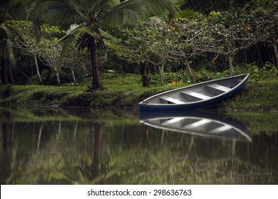 Canoe on the river, Cahuita, Costa Rica