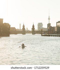 Canoe Trip In Berlin With Skyline