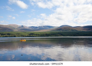 Canoeing On Loch Morlich, Scotland