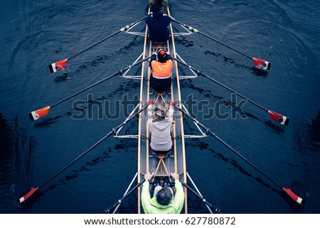 Canoeing team in amsterdam