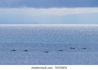 Canoes On Lake Malawi