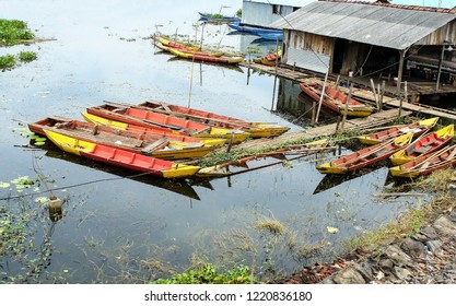 Canoes shelter at the lake - Powered by Shutterstock