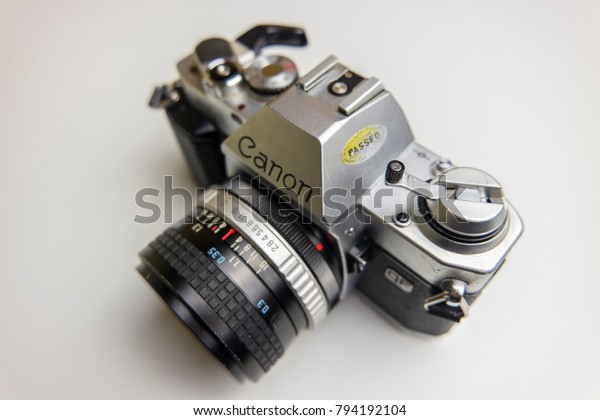 Canon Ae1 Vintage 35mm Film Camera Stock Photo Edit Now 794192104