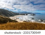 Canon beach in the Ecola State Park, Oregon USA