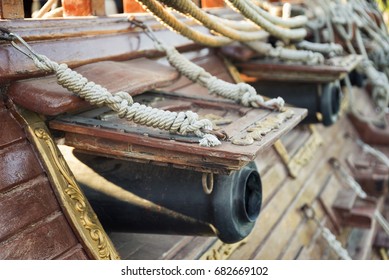 Canons On The Side Of A Galleon