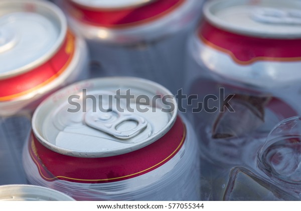 Cans Beer Bucket Cold Water Stock Photo (Edit Now) 577055344