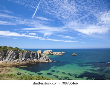 Cantabria, Costa Quebrada, around  beach Playa de Covachos, view west - Powered by Shutterstock