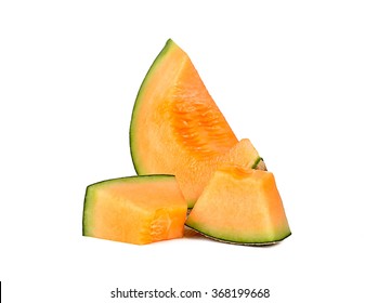 Cantaloupe Isolated On White Background