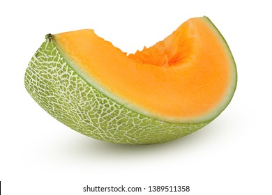 Cantaloupe Melon Isolated On White Background, Clipping Path, Full Depth Of Field