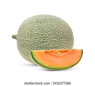 Cantaloupe Melon Isolated On White Background