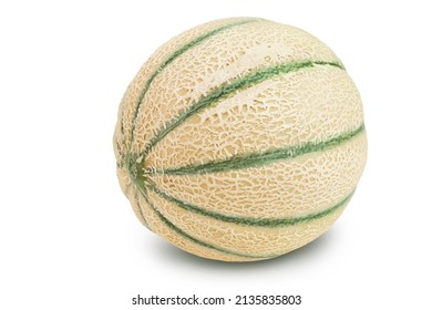 Cantaloupe Melon Isolated On White Background With Clipping Path And Full Depth Of Field