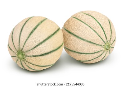 Cantaloupe Melon Isolated On White Background With Full Depth Of Field