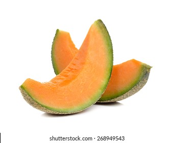 Cantaloupe Melon Isolated On White Background