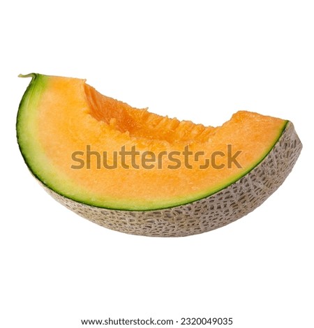 cantaloupe melon isolated on a white background