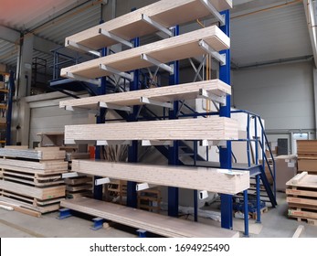 Cantilever Racks Wooden Boards Logistic 