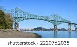 Cantilever section of the Conde B McCullough Memorial Bridge in North Bend across Coos Bay on the Oregon Coast