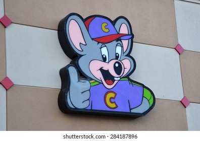 CANTON, MI - DECEMBER 30:  Chuck E Cheese's, whose Canton location logo mouse is shown on December 30, 2014, has over 500 locations. 