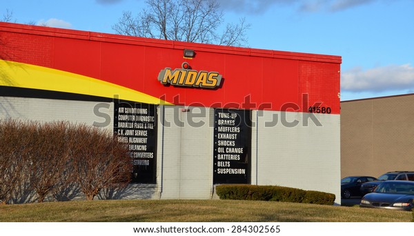 CANTON, MI - DECEMBER 30:  Midas, whose Canton location\
is shown on December 30, 2014, has more than 2,000 repair stores\
worldwide. 