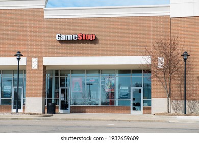 Canton, Michigan USA - March 3 2021: Gamestop Storefront. 