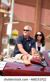 Canton, OH - 6 August 2016:  NFL Hall Of Fame Player Brett Favre In A Parade.