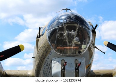 Canton, Ohio / USA - 08/11/2019: Front-view (exterior) Of Collings Foundation's B-17 Flying Fortress 