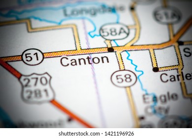 Canton Oklahoma Usa On Map Stock Photo 1421196926 | Shutterstock